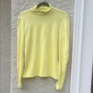 Bogner Sports 1932 Women's Yellow Mock Neck Fleece Baselayer Top Size 40/L